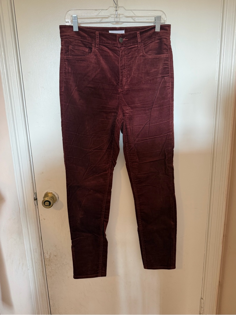 LOFT Women’s Burgundy Corduroy Jeans - Slim Fit